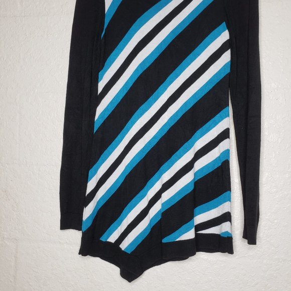 WHBM Black and Blue Asymmetric Hem Sweater Dress S - Picture 14 of 16